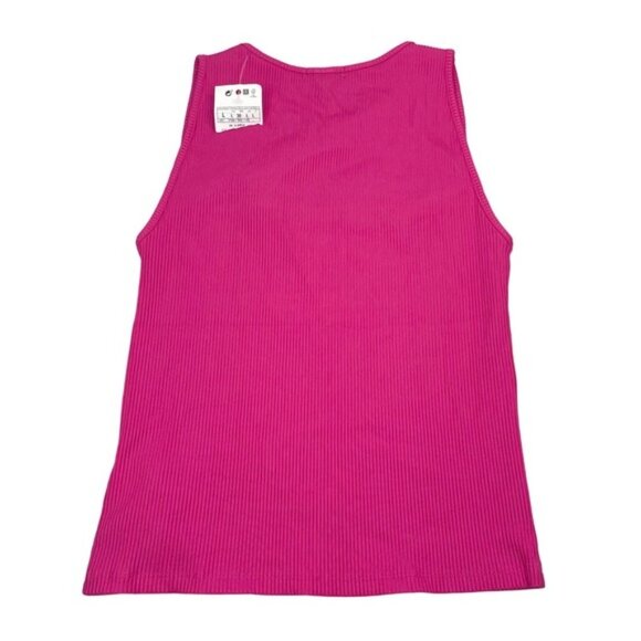 NWT STRADIVARIUS Ribbed Cut Out Top Sz Large - Picture 5 of 6